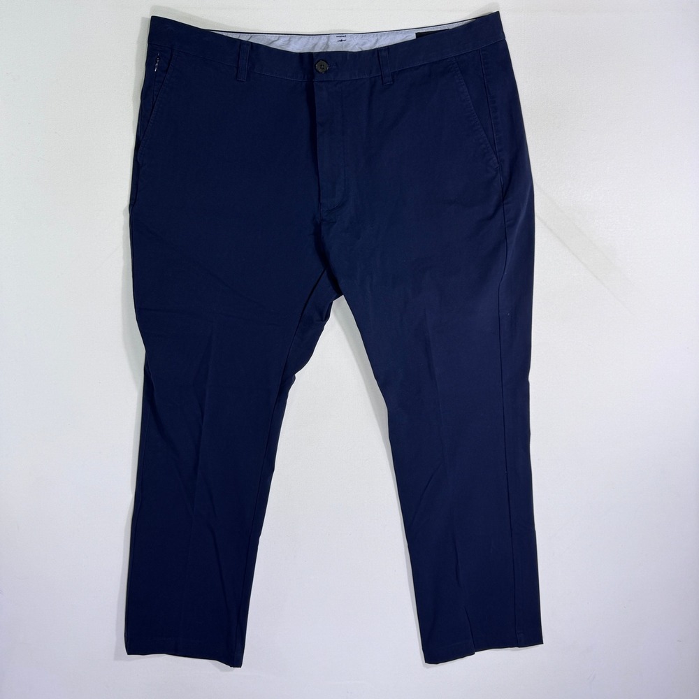 Bonobos Men 40x32 (40x27) Slim Fit Chino Pants Navy Blue Cotton Stretch Trousers